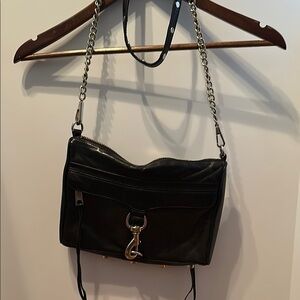 Rebecca Minkoff Black Crossbody Bag with Silver Chain